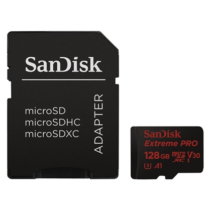 SanDisk - Memria Krtya Foto - SDmicro 128Gb SanDisk Extreme Pro SDXC UHS-I CL10 V30 U3 21450 memriakrtya + SD adapter