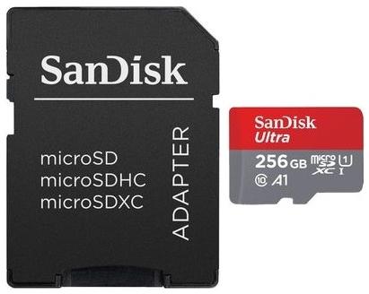 SanDisk - Memria Krtya Foto - Sandisk Ultra Android 256Gb microSDXC memriakrtya + SD adapter