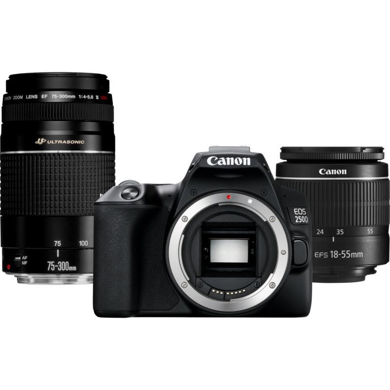 Canon - Fnykpezgp - Canon Dig.Cam EOS 250D KIT+ EF-S 75-300mm kit 3454C016