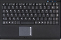 Keysonic - Keyboard Billentyzet - Keysonic Mini millentyzet + Smart Touchpad USB angol, fekete