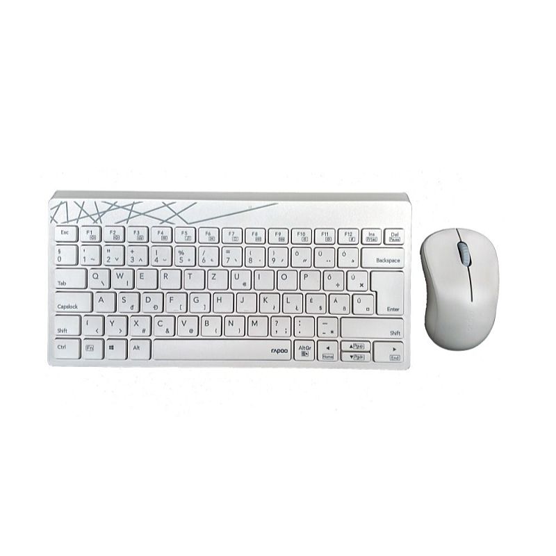 Rapoo - Keyboard Billentyzet - Keyboard HU Rapoo 8000S Wireless+Mouse White 190803 billentyzet mretek: 355 x 103 x 23mm