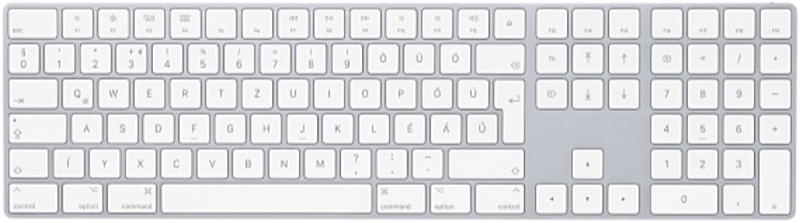 Apple - Keyboard Billentyzet - Apple Wireless Magic magyar billentyzet szmbillentyzettel, fehr