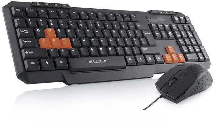 Logic - Keyboard Billentyzet - LOGIC LKM-201 fekete magyar USB gamer billentyzet + optikai egr