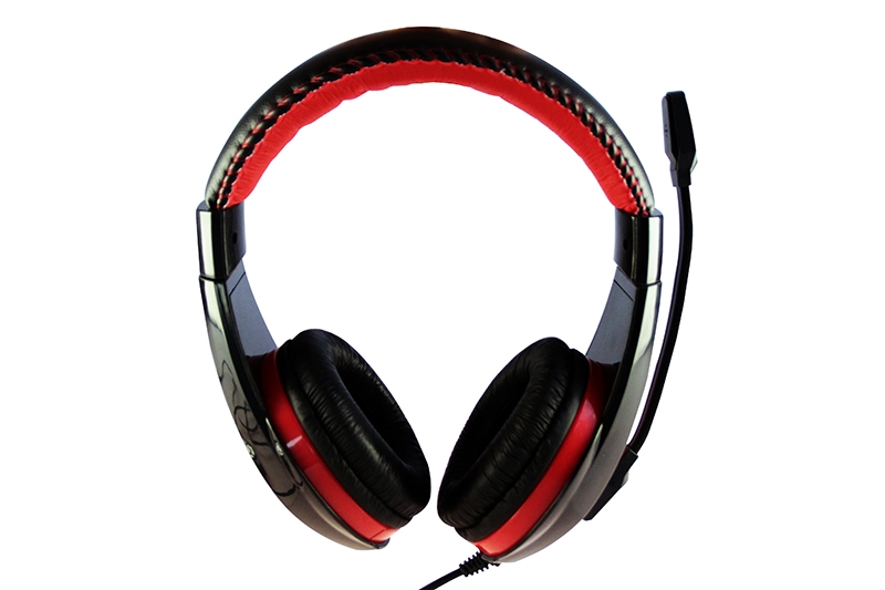 Media-Tech - Fejhallgat s mikrofon - Media-Tech MT3574 Nemesis USB sztere fejhallgat, fekete/piros