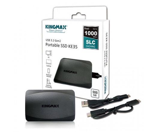 Kingmax - Adattrol - SSD USB3.2 Kingmax 500GB KE35 KM500GKE35BK