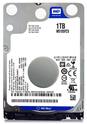 WD - Drive HDD Notebook - Western Digital Blue 1Tb 2,5' 5400/128Mb 7mm merevlemez
