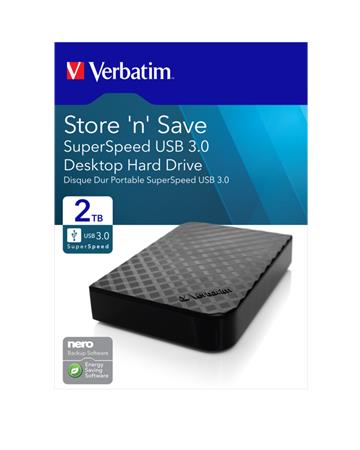 Verbatim - Adattrol - HDD USB3 3,5' Verbatim 2Tb Store n Save 47683