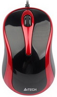 A4Tech - Mouse s Pad - A4 TECH N-350-2 V-Track fekete/piros USB optikai egr