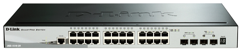 D-Link - Switch, firewall - D-Link 24x1Gb 4xSFP+ 10Gb PoE DGS-1510-28XMP Managed Gigabit Switch