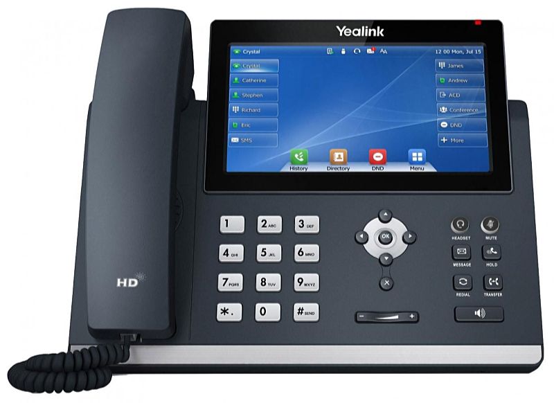 Yealink - Biztonsgtechnika - Yealink VOIP telefon 7' Black SIP-T48U