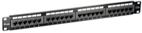 Equip - Rack szekrny - Equip 235324 24-Port Cat.5e UTP Patch Panel, fekete