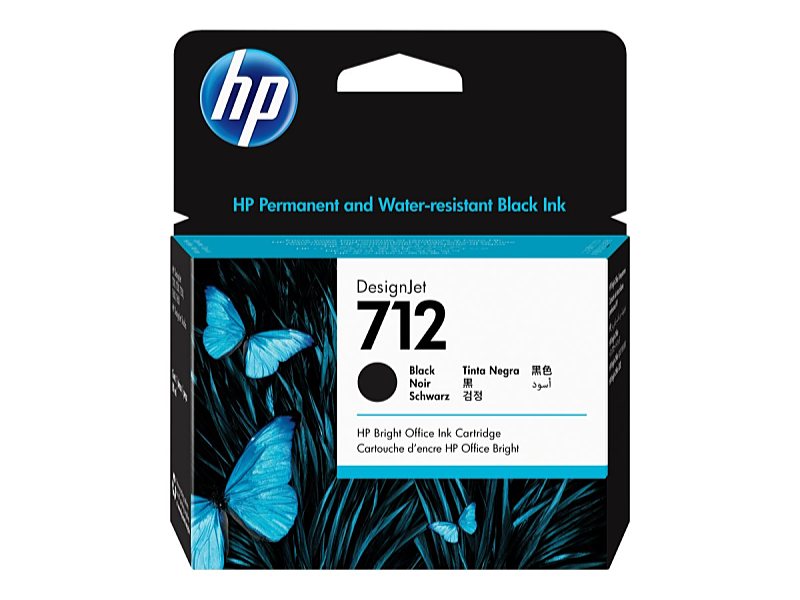 HP - Tintapatron - Patron HP 3ED71A No.712 80ml oldal Black HP 712 - 80 ml - black - original - DesignJet - ink cartridge - for DesignJet Studio, T210, T230, T250, T630, T650