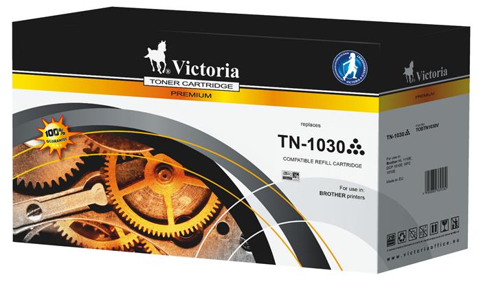 Victoria - Toner - Victoria Brother TN-1030 utngyrtott toner, Black