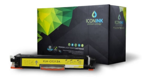 Iconink - Printer Laser Toner - Iconink HP CE312A utngyrtott toner, Yellow