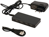 Knig - USB Adapter Irda BT RS232 - Nedis UHUBU2730BK USB HUB 7 Port 2.0 + 5V 2,5A kls tp, fekete