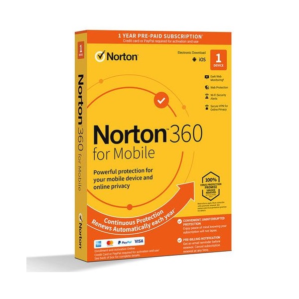 Egyb - Software AntiVirus - Norton 360 for Mobile AV HU 1U 1Dev 1Y Generic GuM MM