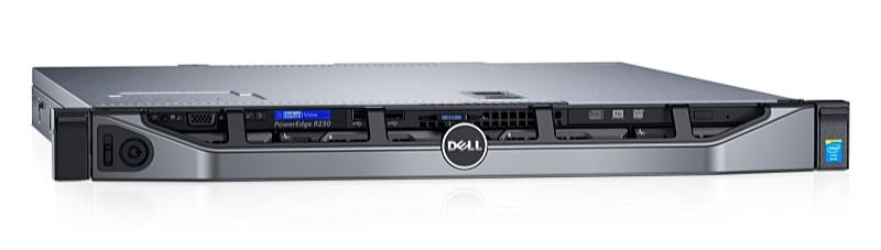 Dell - Szerverek - Dell PowerEdge R230 E3-1220v6 3,0Ghz 8GB 1x2TB S130 rack szerver